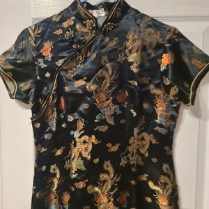 Asian themed black dress - never worn